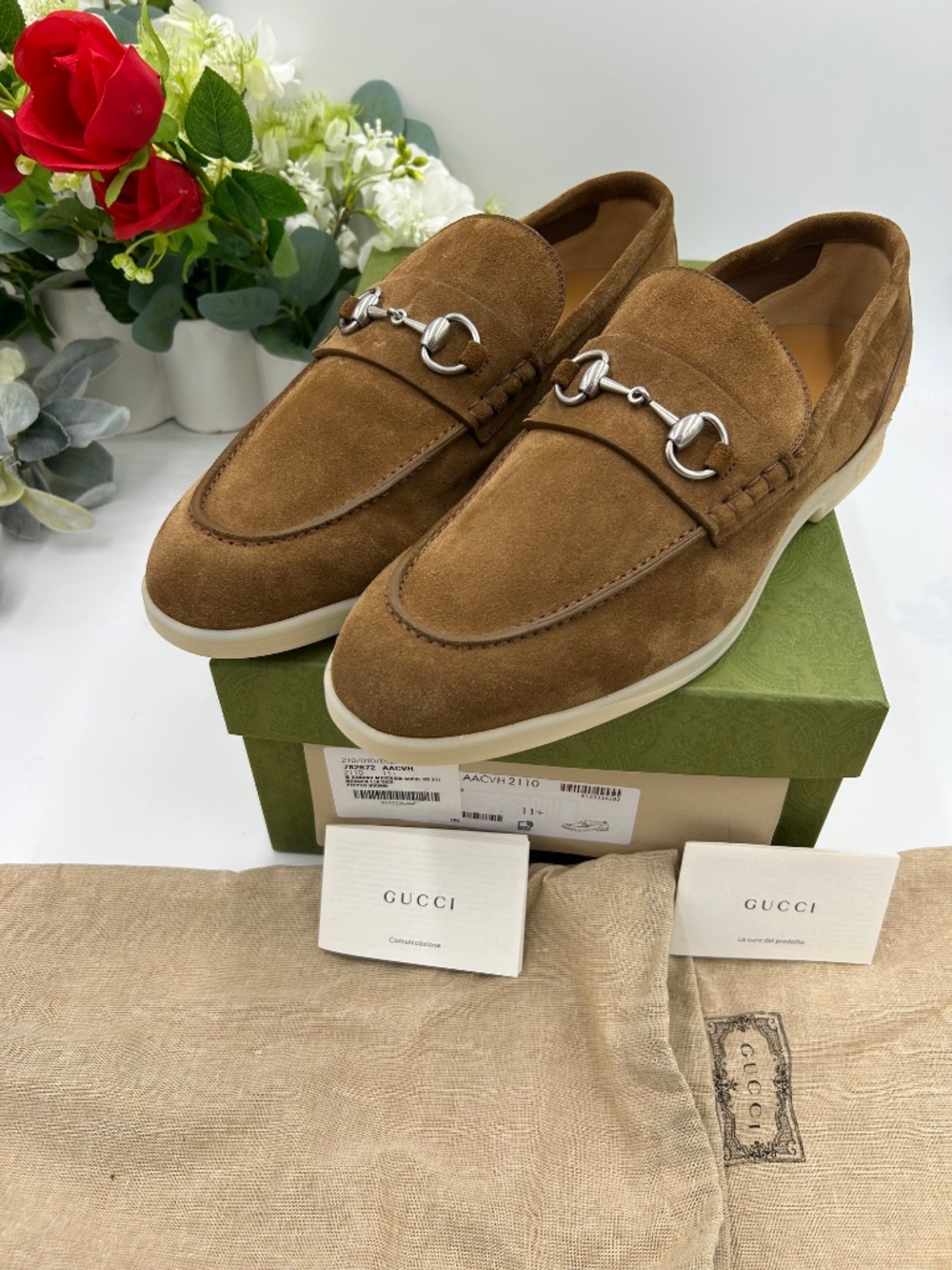 Men’s Gucci tan suede horse bit loafers. Size 11.5.(fits 12 US.) made in Italy. - Picture 7 of 11